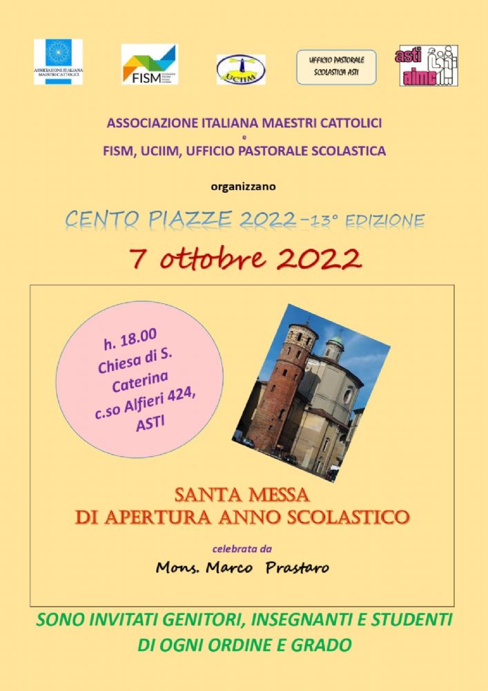 Aimc Asti - MESSA DI INIZIO ANNO SCOLASTICO
