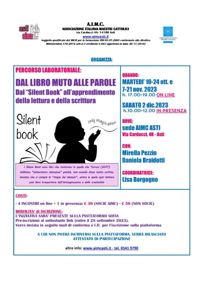 Aimc Asti - DAL LIBRO MUTO ALLE PAROLE